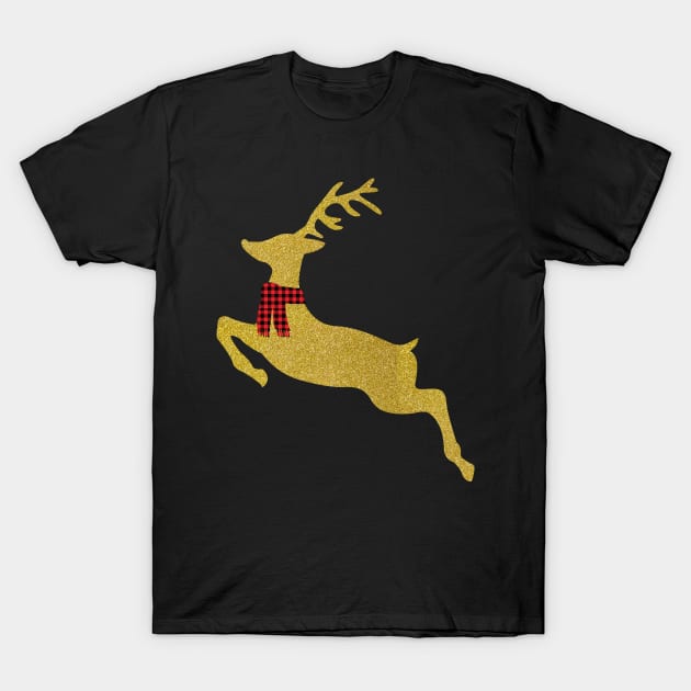 Gold Deer T-Shirt by Aldebaran